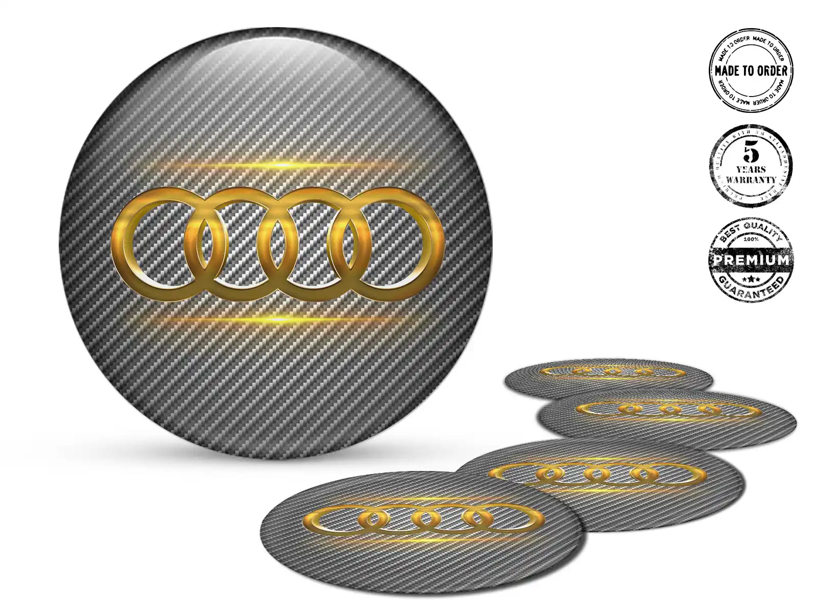Audi Calcomanías de Rueda Versión Pegatinas de Resina